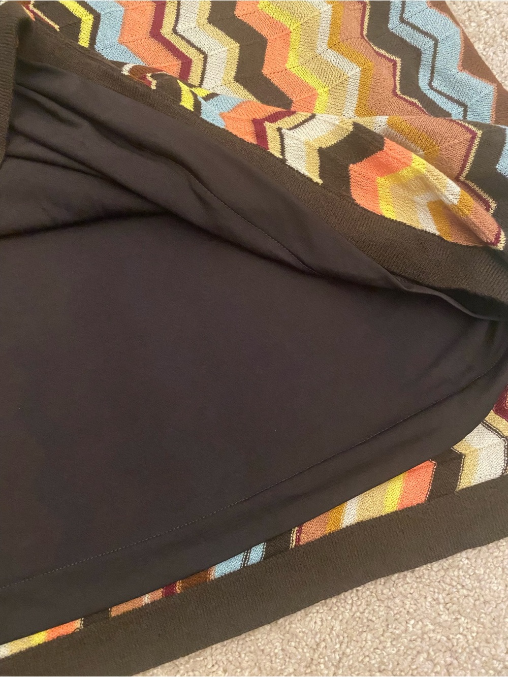 Missoni x Target Sleeveless Chevron Knit Midi Dress in Brown with Multicolor 1X - Picture 8 of 10